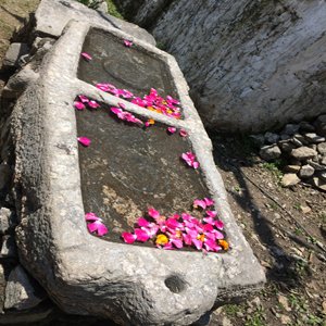 Stone  to tie Horses at Mother of Dalai Lama